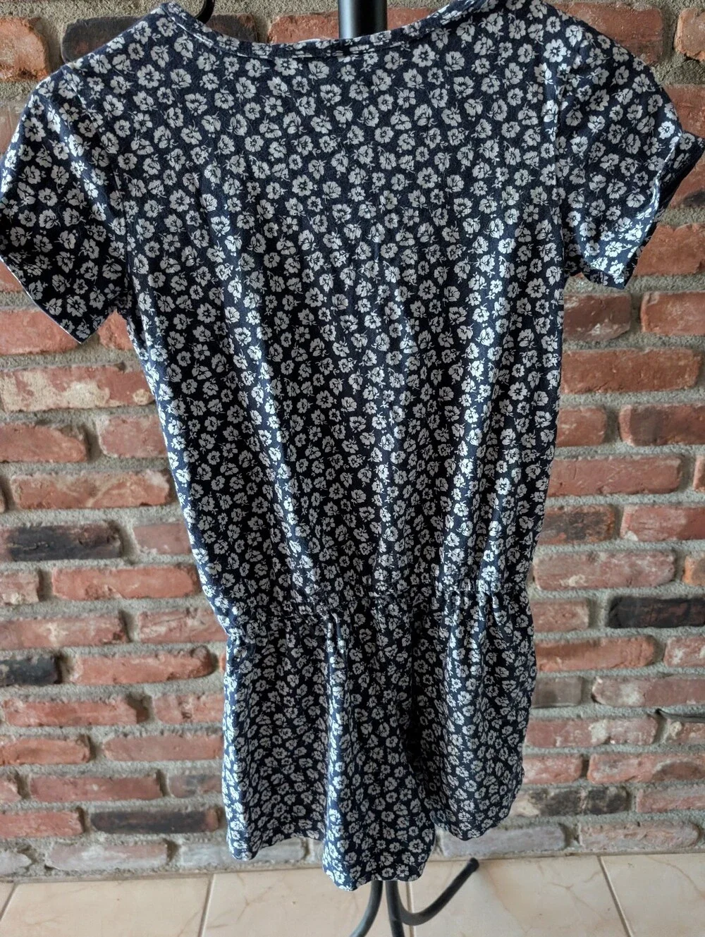 GAP Navy and White Floral Girls Romper